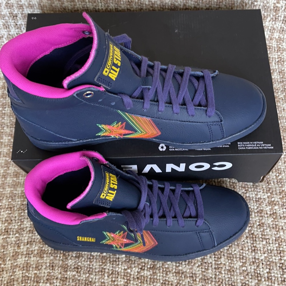 Converse Pro Leather Hi Obsidian/Hyper Magenta WMNS - Picture 5 of 16